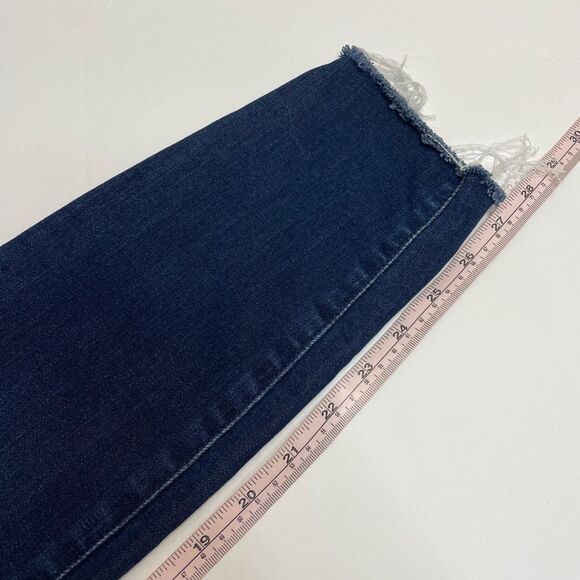 Mother Looker High-Rise Ankle Fray Skinny Jeans in Tongue And Chic Size 26 - Picture 9 of 13